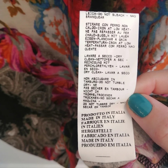 ETRO Wool Blend Floral Paisley Art to Wear 3/4 Sleeve Sheath Dress 44 IT or 8 US - Picture 14 of 16